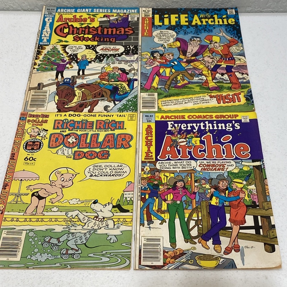 Richie Rich Dollar Dog 1982 Archie's Comics Archie 1978 1981 Comic Book Lot Of 4